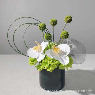 现代轻奢高端仿真花艺摆件客厅餐桌酒店玄关高级感软装假花装饰品