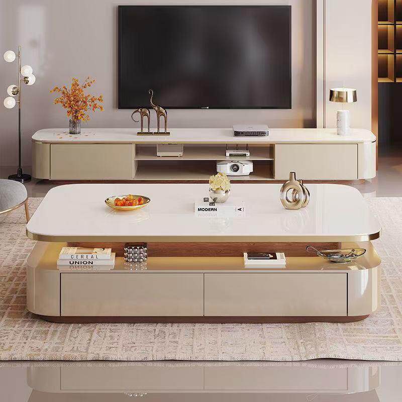 2026现代轻奢简约新款家用收纳茶几长几小户型客厅高级茶桌其他无