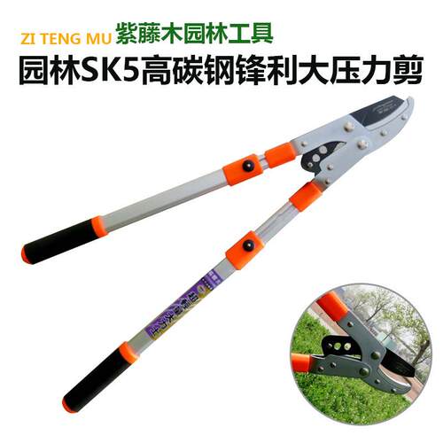 大力剪伸缩粗枝剪高枝修枝剪果树枝绿化花艺剪园林工具