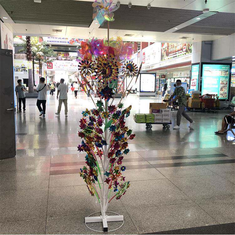 新款市场风车大支架可插风车风车展示支架
