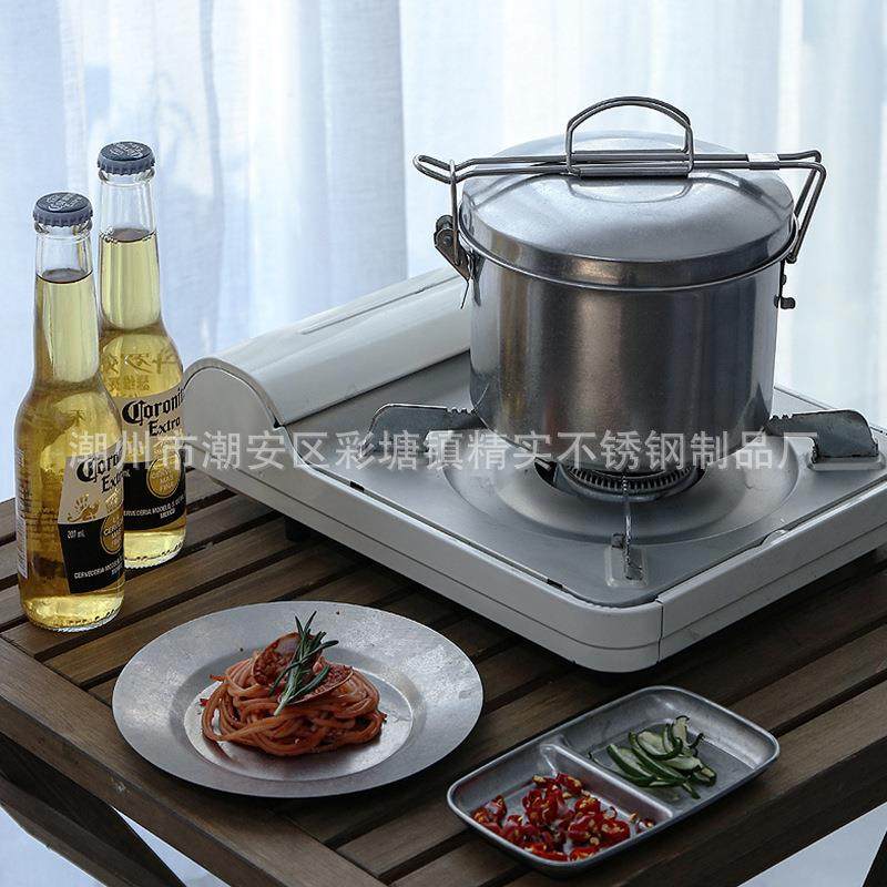 青芳工业风野营套锅304不锈钢汤锅复古户外火锅网红便携烧烤锅具,节庆用品/礼品,新娘配件,淘宝优惠券,粉丝福利购,淘宝优惠卷