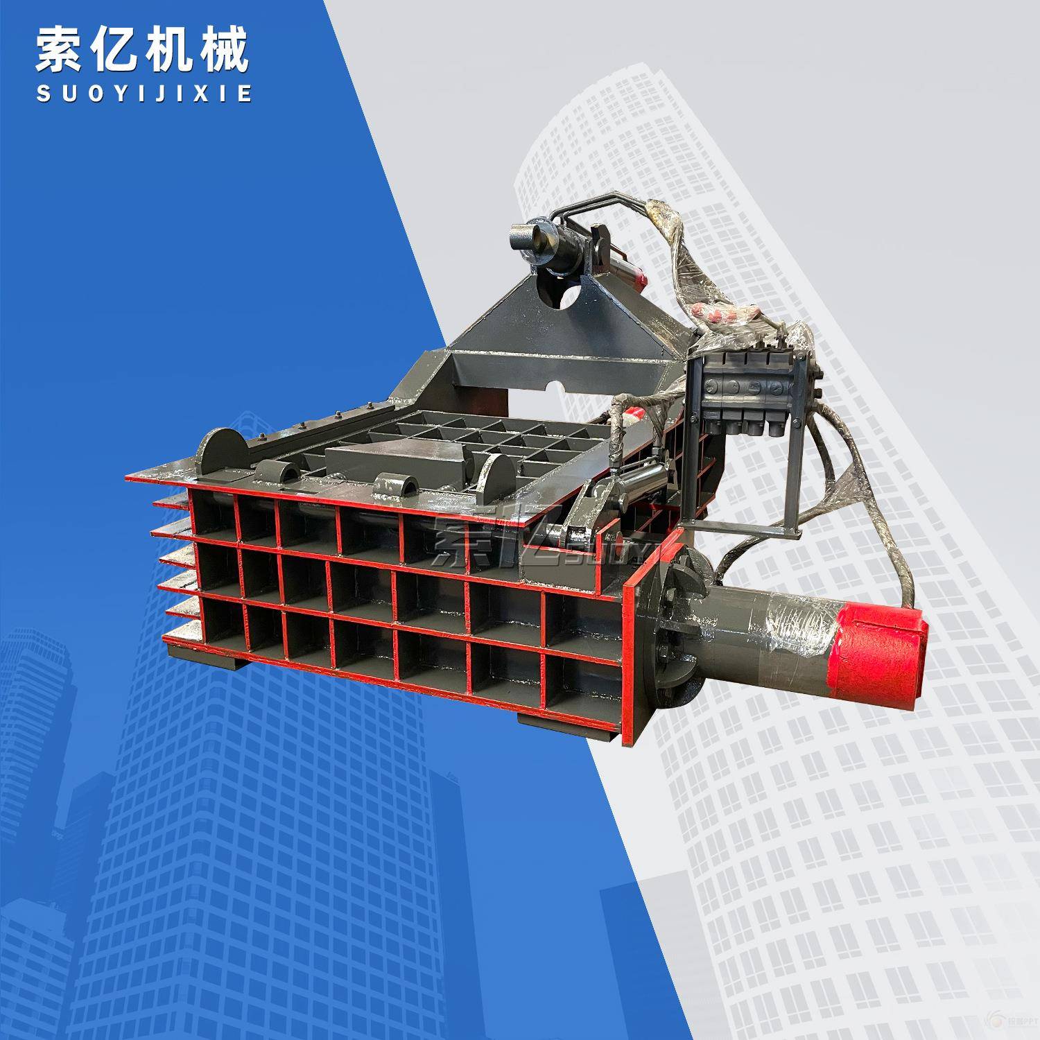 上提门前推出包铁削压块机铜丝铜皮自动液压打包机金属压块机