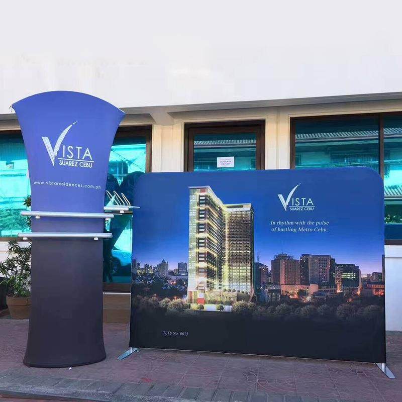 加工出口铝合金展会背景展示架便携式直形快幕秀签到背景板