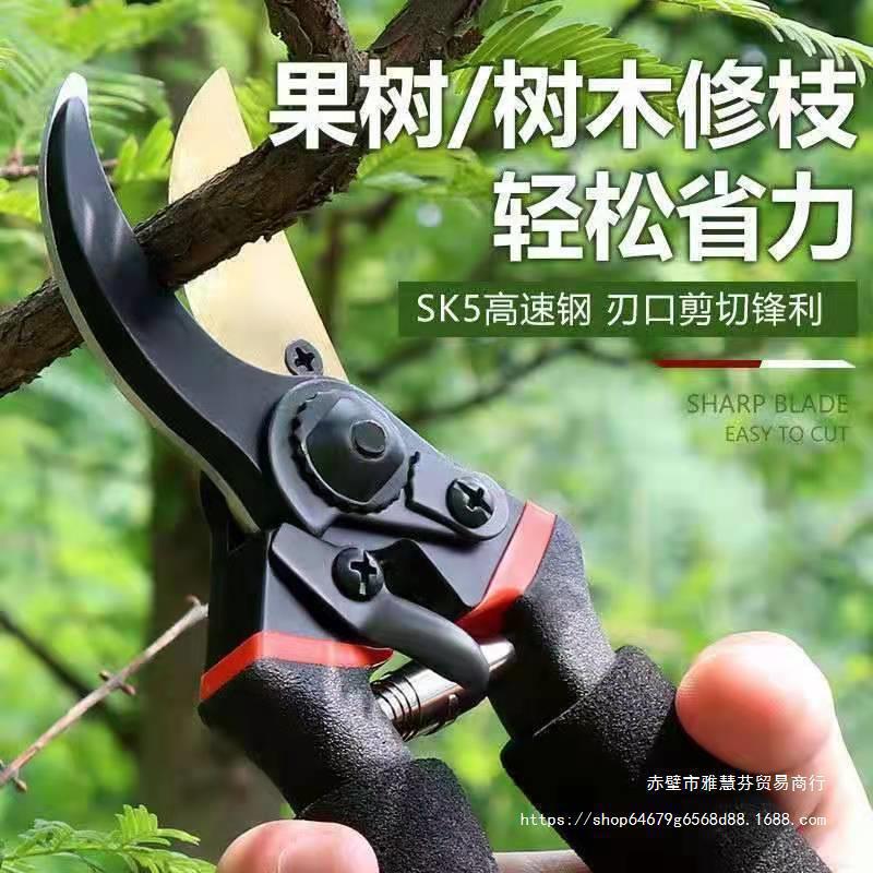 康烁百货加厚5钢树枝剪刀修枝剪刀果树园林苗圃修剪刀批发厂直销