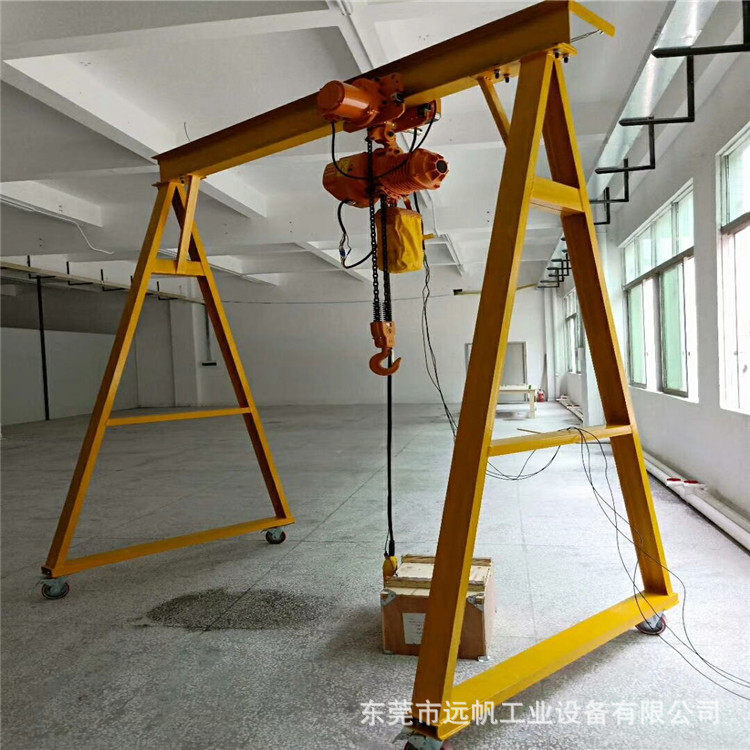 供应广州小型移动龙门架手动1吨葫芦龙门架吊模具龙门架
