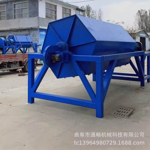 六角滚筒抛光机打磨火烧铁除锈干磨机100升石块倒角滚石机