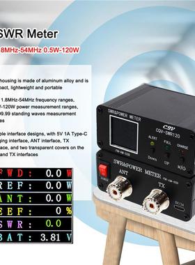CQV-SWR120120w数字功率驻波表240*240全彩高清显示屏FM-AM