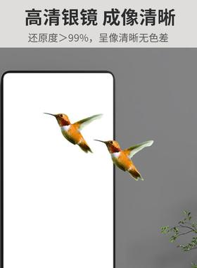 3YV5轻奢镜子贴墙自粘穿衣镜家用卧室挂墙全身镜免打孔壁挂入户试