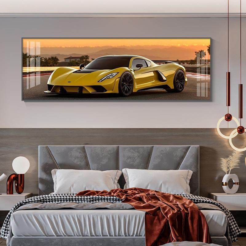 现代轻奢卧室床头挂画男孩儿童房间装饰画炫酷跑车汽车名车墙壁画,纺织面料/辅料/配套,纺织机械配件,淘宝优惠券,粉丝福利购,淘宝优惠卷