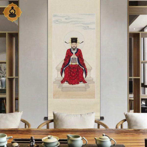 工笔神仙人物国画城隍老爷画像水陆画玄关书房新中式卷轴画框挂画,家居饰品,国画,淘宝优惠券,粉丝福利购,淘宝优惠卷