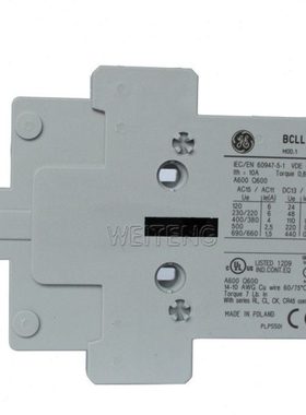 9年老店 GE通用电气 BCLL11 辅助触点BRLL11触头常开NO常闭NC侧装