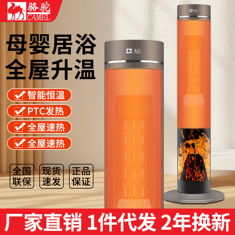 取暖器电暖风立式电暖气摇头款3D火焰壁炉暖风机智能恒温遥控