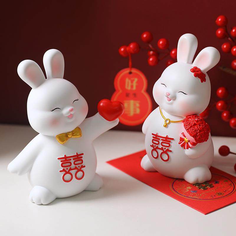 兔年新款轻奢高档婚庆摆件桌面客厅书房居家喜庆装饰品树脂工艺,工业油品/胶粘/化学/实验室用品,其他实验室设备,淘宝优惠券,粉丝福利购,淘宝优惠卷