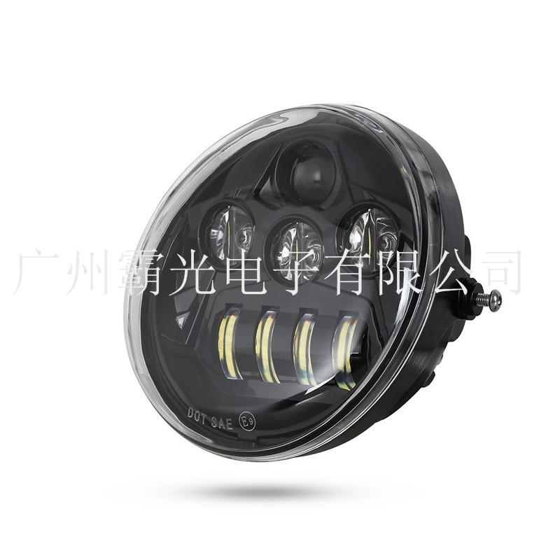适用VROD大灯日行灯哈雷威路德改装LED前大灯哈雷多功能改装大灯