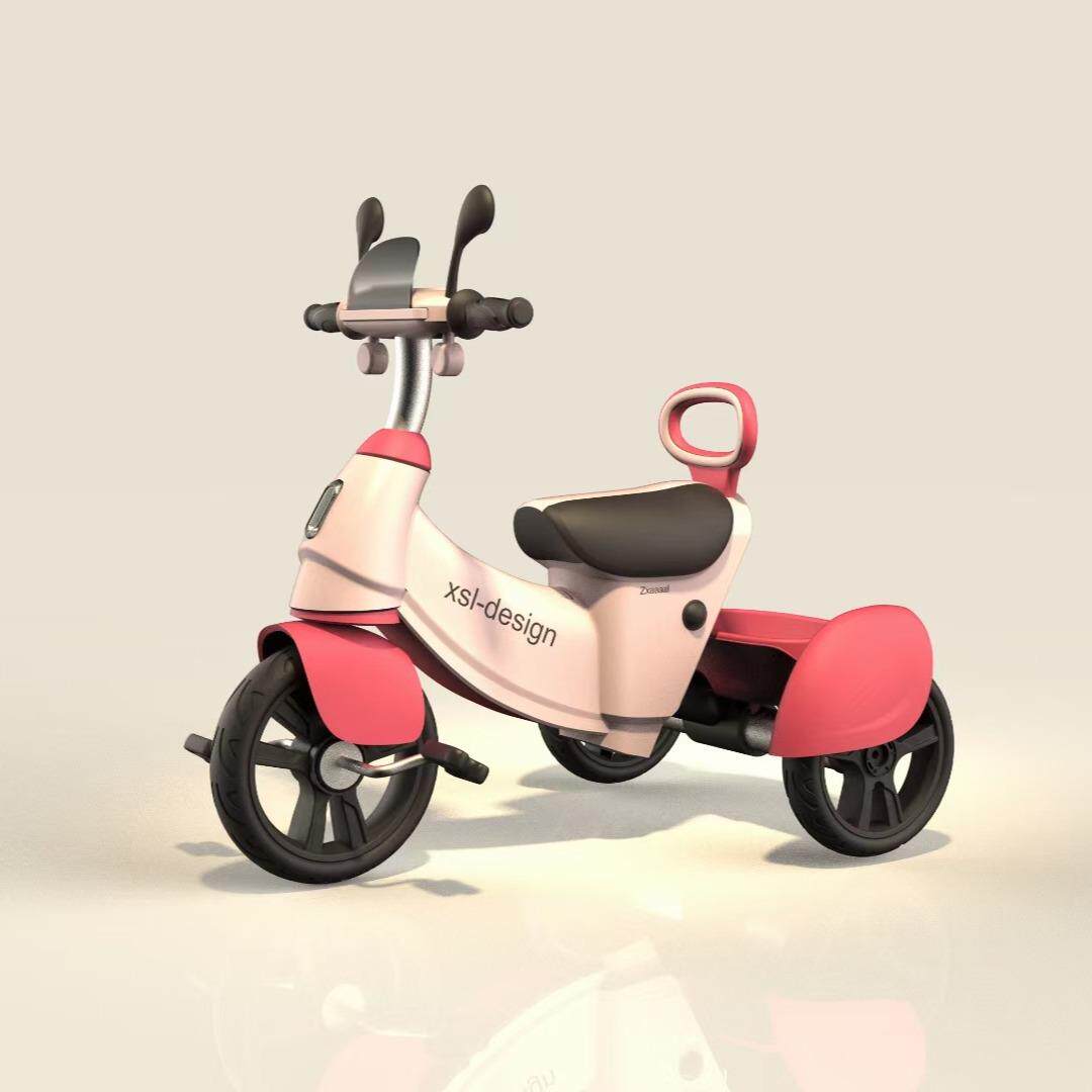 2024年新款儿童三轮车脚踏车1-6岁小孩玩具车带音乐宝宝脚蹬车