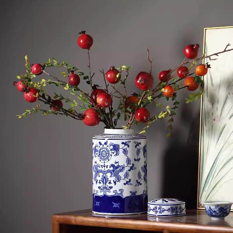 新中式储物罐青花瓷陶瓷花瓶摆件家用客厅插玄关装饰品,工业油品/胶粘/化学/实验室用品,其他实验室设备,淘宝优惠券,粉丝福利购,淘宝优惠卷