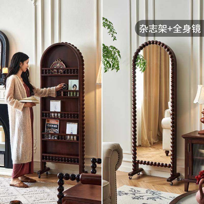 法式中古风复古全身镜杂志书架两用落地穿衣镜可旋转带置物架一体,纺织面料/辅料/配套,纺织机械配件,淘宝优惠券,粉丝福利购,淘宝优惠卷
