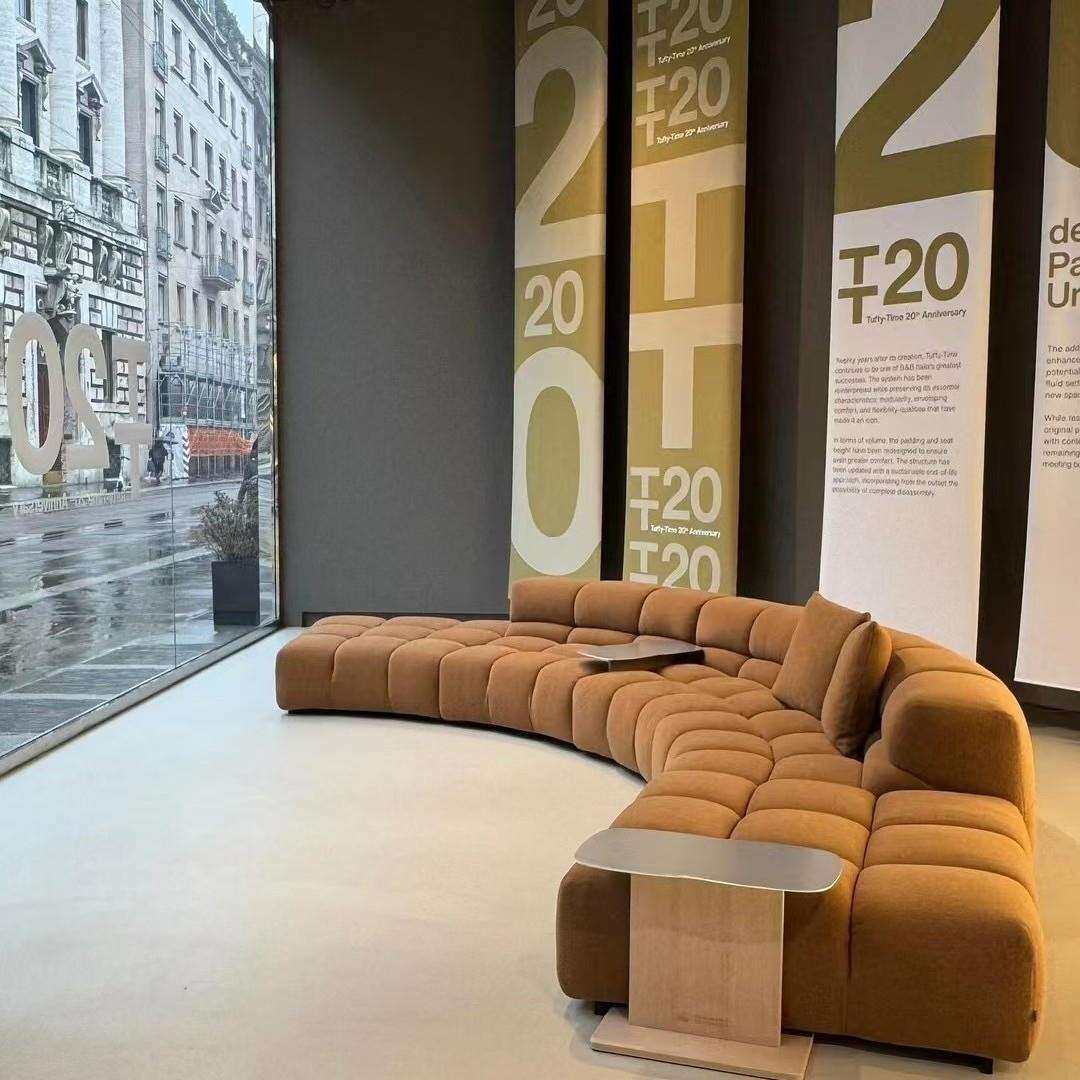 简约布艺沙发转角拼色北欧客厅组合皮艺轻奢方块简约现代大小户型