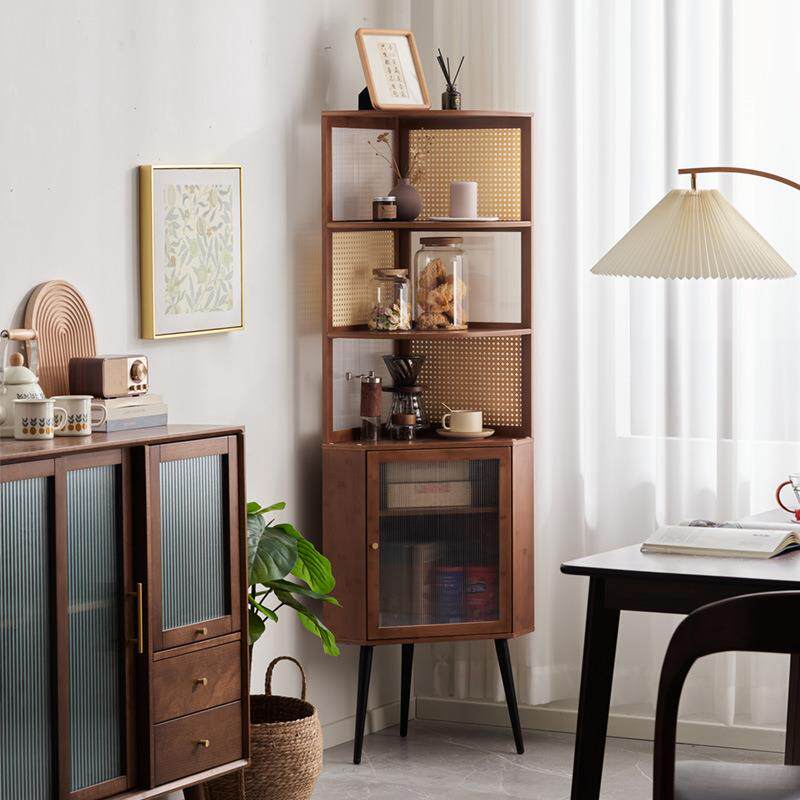 转角置物架落地转角柜墙角柜墙边拐角收纳柜三角书架卧室客厅角柜