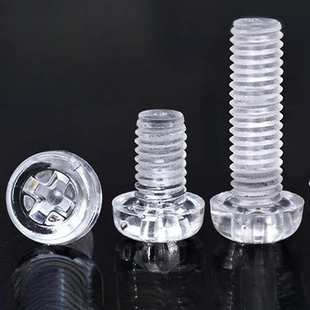 PC亚克力螺丝 透明塑胶螺丝 M2-M8十字圆头螺丝 透明塑料螺丝螺母