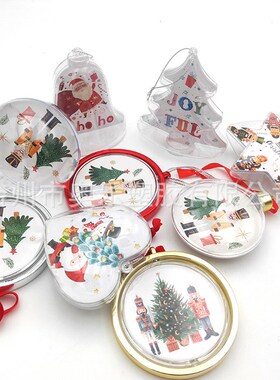 3-25cmPS空心塑料透明球 商场节庆创意圣诞球 亚克力装饰开口圆球