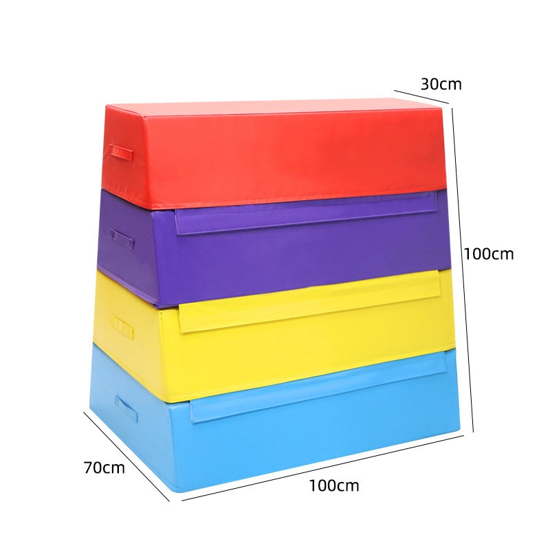 儿童体适能鞍马跳箱四合一软式跳箱儿童爆发力弹跳力训练器材