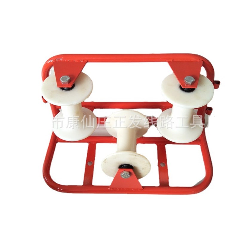 电缆放线滑车 中冀长信  地缆直跑桥架管口三联井口转角型 滑轮
