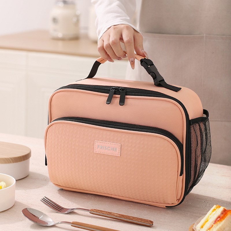 新款手提四方御膳冰包学生野餐上班族饭盒袋保温包住宿带饭餐包