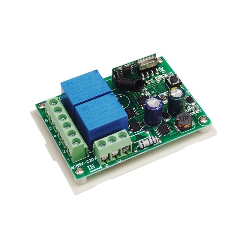 2路无线遥控电机马达正反转开关窗帘电机10A通断控制器KR2202