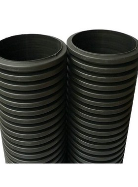 HDPE双壁波纹管DN500 黑色pe波纹管下水管河南波纹管厂家现货