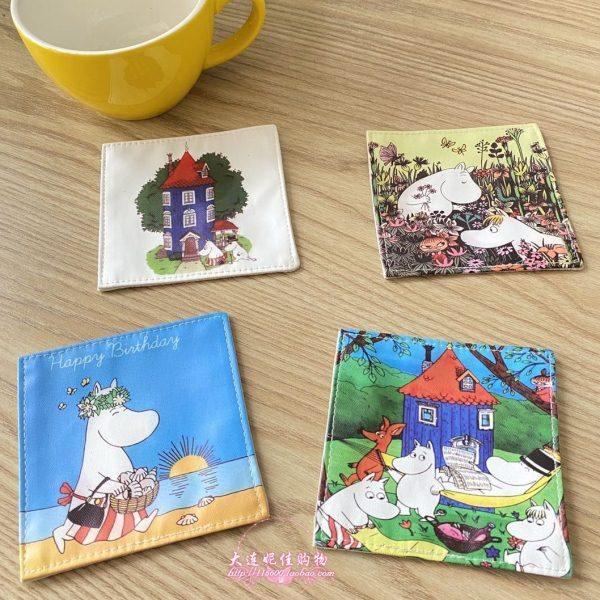 5个包邮日式可爱防水防油卡通咖啡杯垫方形隔热垫杯茶杯垫垫碗垫,餐饮具,杯垫,淘宝优惠券,粉丝福利购,淘宝优惠卷