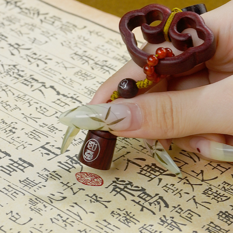 称心如意木镶银汽车挂件血檀镶银如意称陀黑檀嵌银平安锁包挂饰品