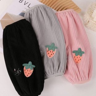 袖套女2023新款工作防脏办公室干活护袖套袖手袖上班黑色长款可爱