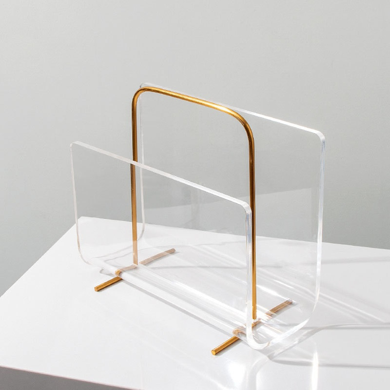 样板间杂志架书架画册陈列软装饰拼摆件售楼处金属亚克力收纳摆设