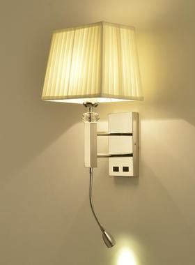 现代简约酒店客房大气阅读壁灯带开关不锈钢ULCE工程外贸卧室