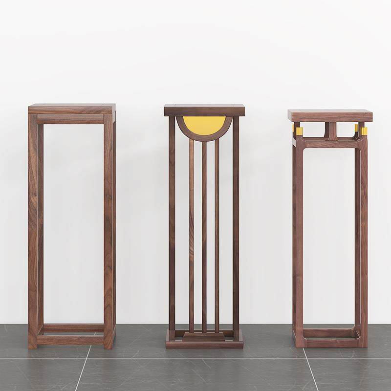 新中式全实木黑胡桃花架经济型花几客厅沙发边花几室内置物架花台,纺织面料/辅料/配套,纺织机械配件,淘宝优惠券,粉丝福利购,淘宝优惠卷