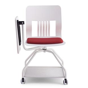 广东培训椅子大写字板会议课室移动带桌板椅现代新闻记者椅