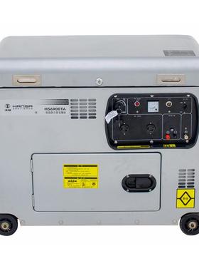 5KW压力飞溅复合式润滑全自动柴油发电机_HS6900TA静音发电机
