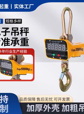 电子吊秤钢制耐用大重量挂钩吊钩称无线控制OCS工业电子吊秤