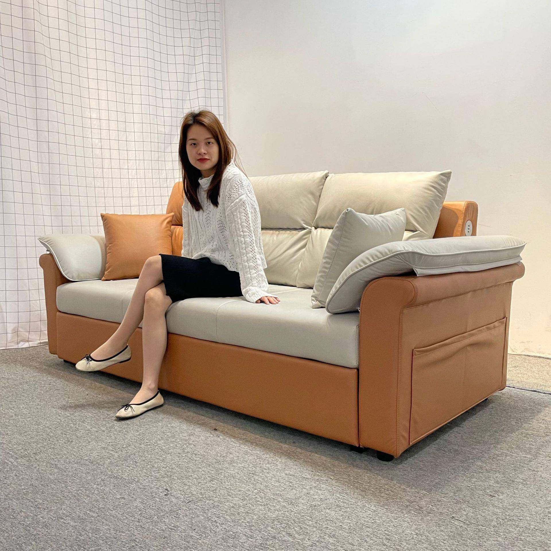 现代简约直排科技布两用沙发床公寓客厅推拉小户型多功能沙发床,农用物资,其他肥料,淘宝优惠券,粉丝福利购,淘宝优惠卷