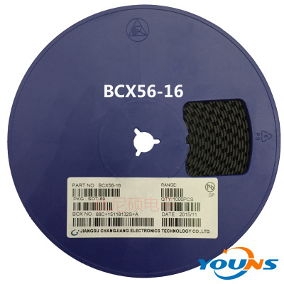贴片三极管BCX56-16丝印：BL晶体管NPN1A80VSOT-89