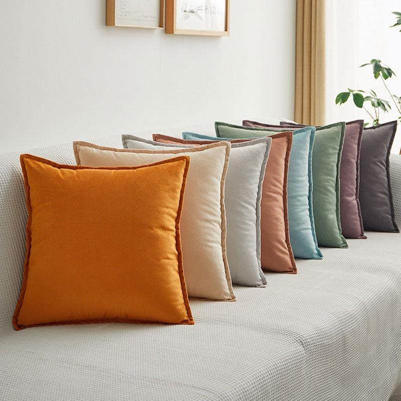奶油风靠垫网红靠枕套罩不含芯2022新款绒抱枕沙发客厅轻奢高级感