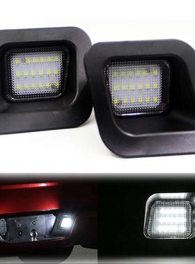 适用于道奇牌照灯方形12V白色光LED改装03-18年牌照灯