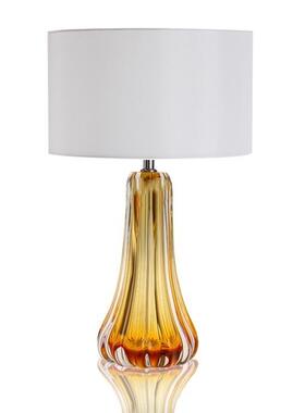 意大利现代地中海北欧风格黄色琉璃玻璃设计师别墅样板间创意台灯