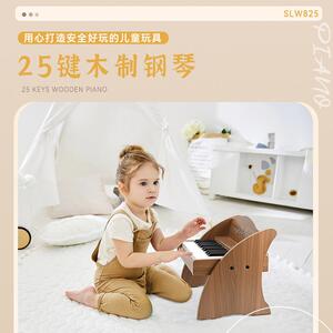 宝宝木质小钢琴儿童电子琴益智音乐早教玩具木制25键直销