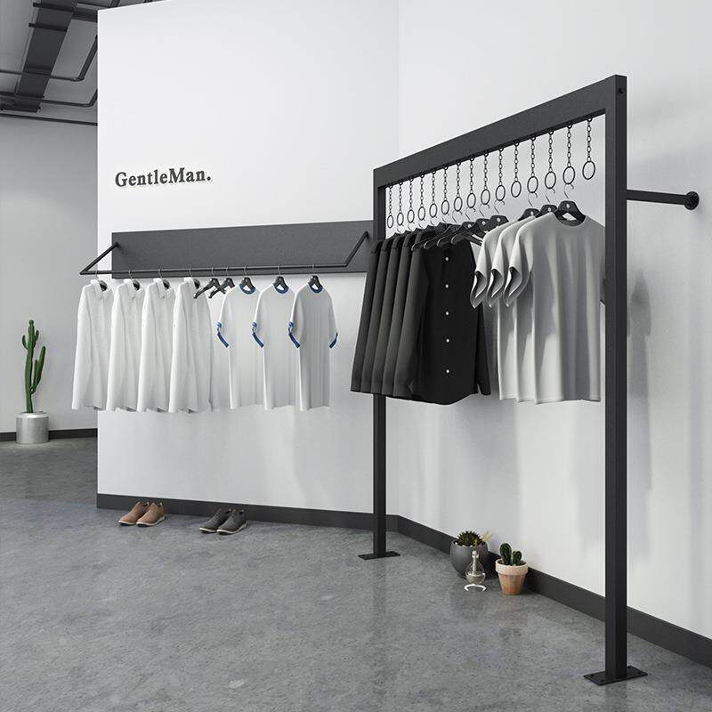 服装店时尚上墙壁挂架男装店铁艺货架童装挂衣架女装店简约展示架