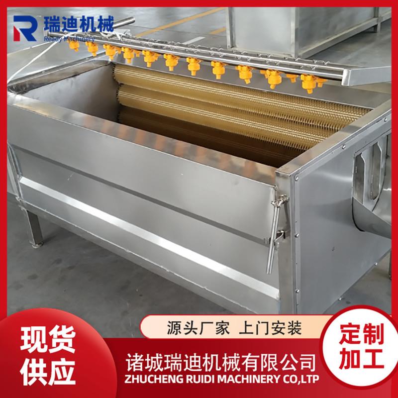 扇贝海虹毛刷清洗机带壳海产品除杂去泥设备平行式毛辊清洗机