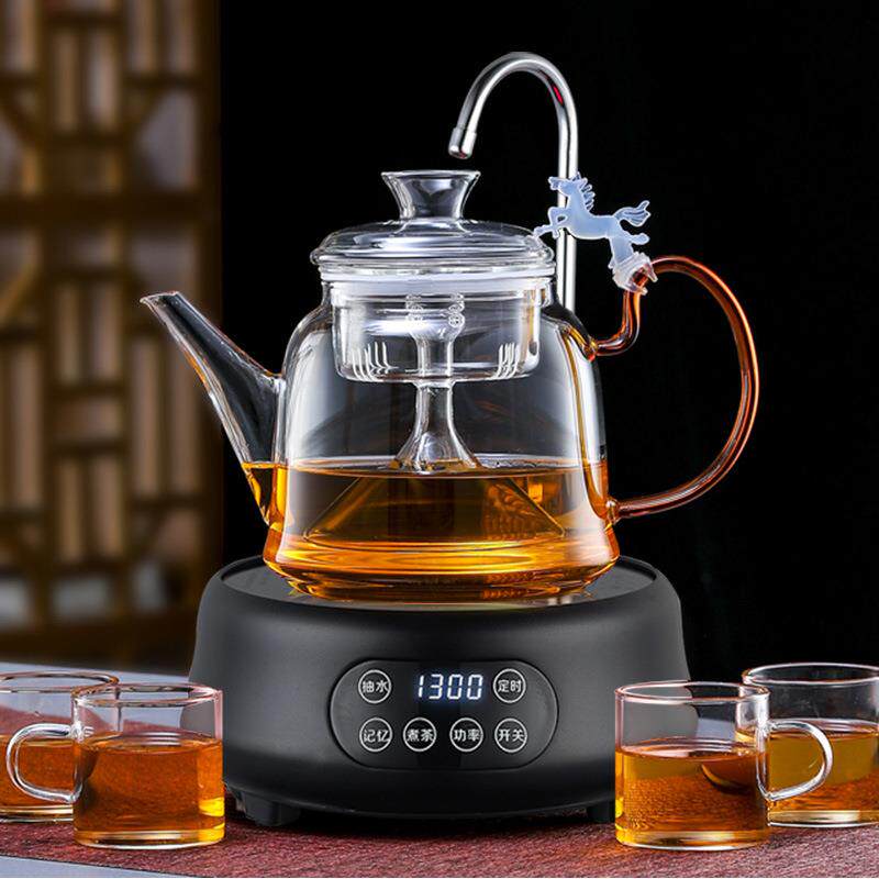 耐高温玻璃蒸茶壶煮茶器全自动上水抽水电陶炉煮茶烧水炉套装家