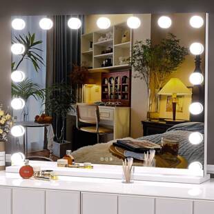 新款15灯好莱坞灯泡化妆镜网红大号台式桌面梳妆镜子