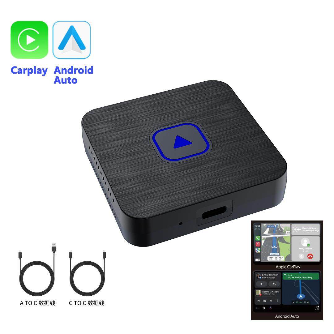 无线carplay适配器有线转无线AndroidAuto二合一盒子